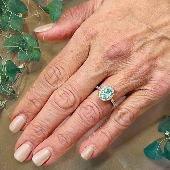 Natural Colombian Emerald Diamond Ring Size 6.5 14k WG 2.98 TCW Certified 218110 - Picture 11 of 17